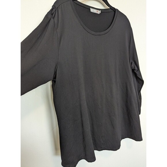 Iridium Top Womens Size L Black‎ Long Sleeve Tee Soft Comfort Stretch Minimalist - Picture 4 of 10